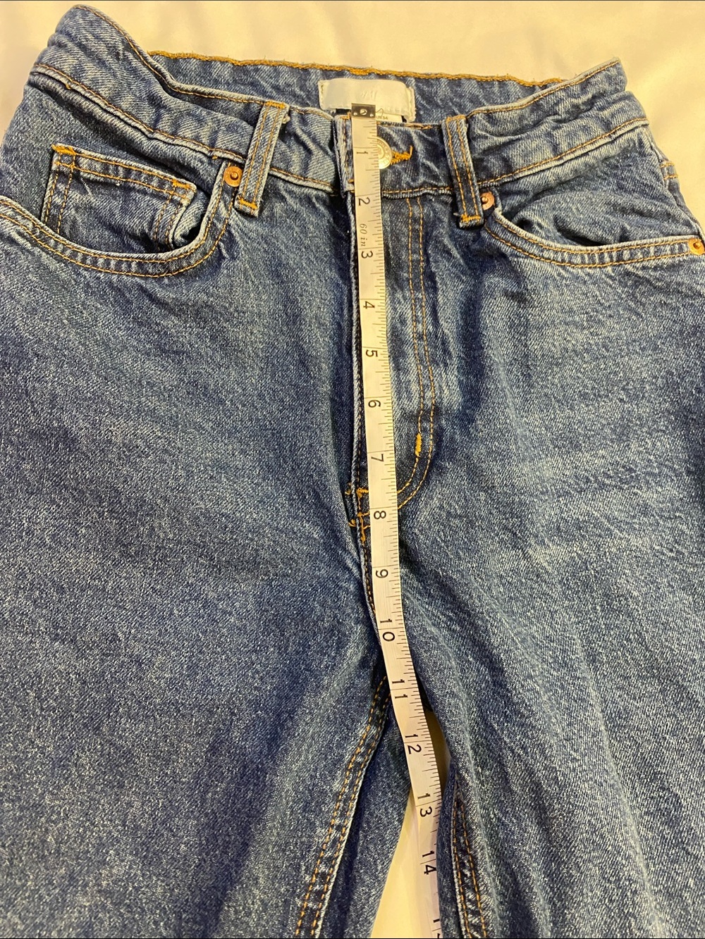 H&M Blue Denim Jeans with Gold Stitching - Picture 6 of 9